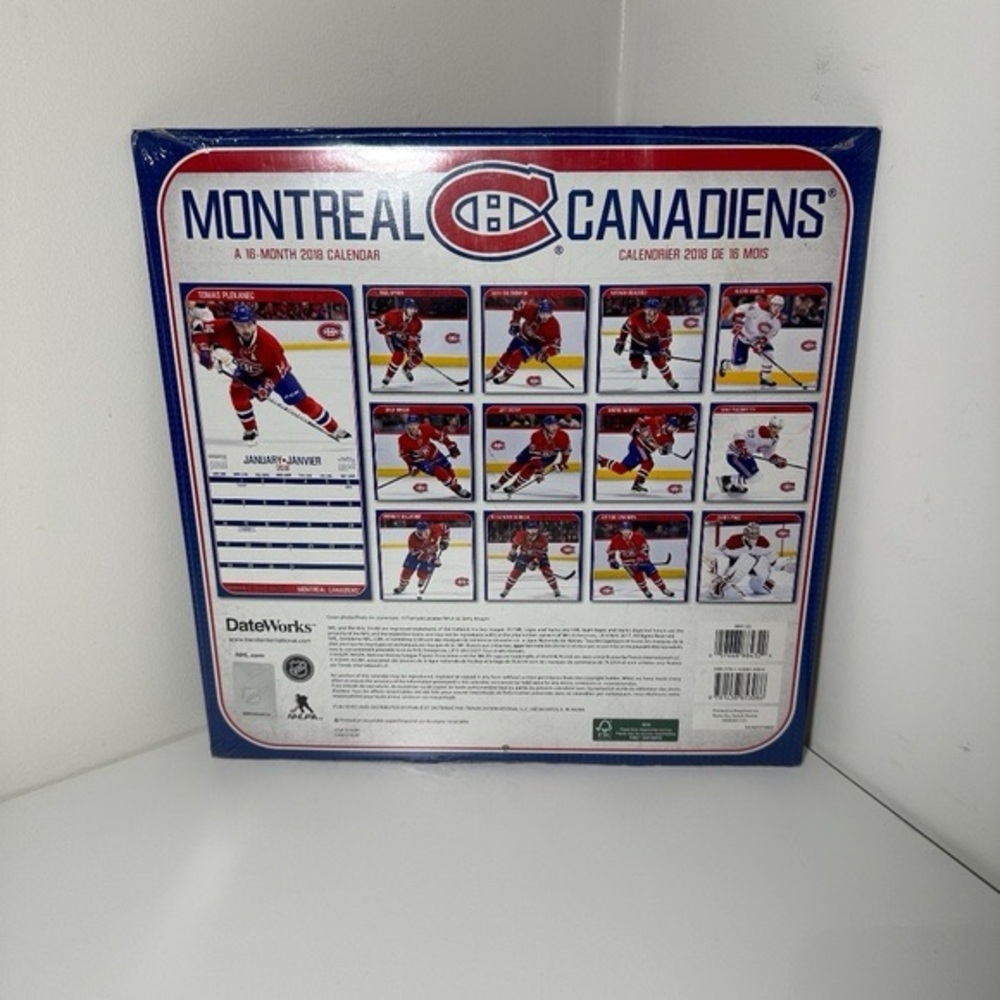 Montreal Canadiens 2018 16 Month Calendar Sealed